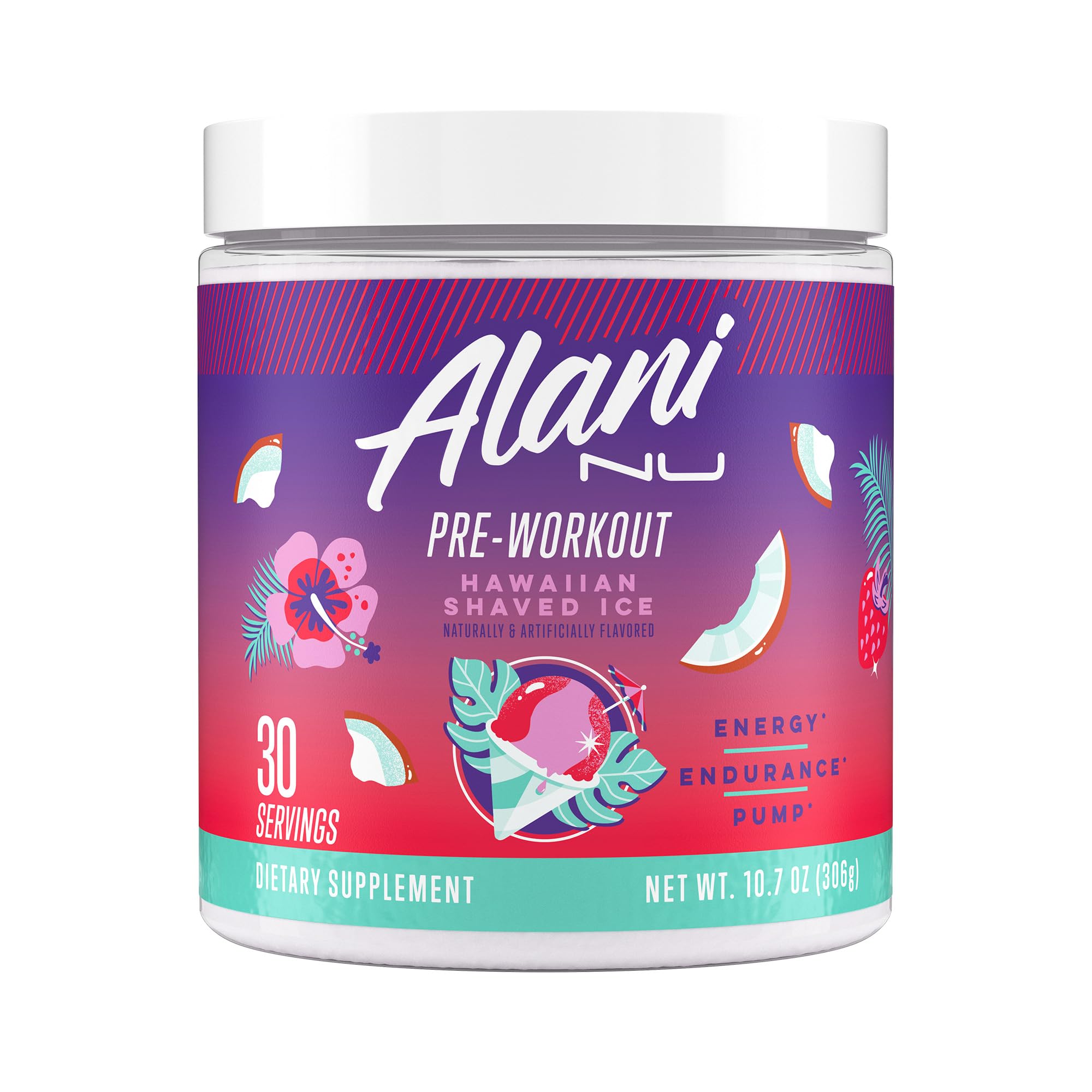 Amazon.com : Alani Nu Pre Workout Powder Hawaiian Shaved ICE